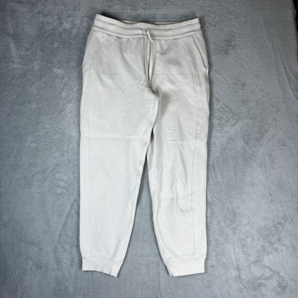 Lululemon Joggers Woman's Size Small White Scuba Sweatpants Fleece Athletic